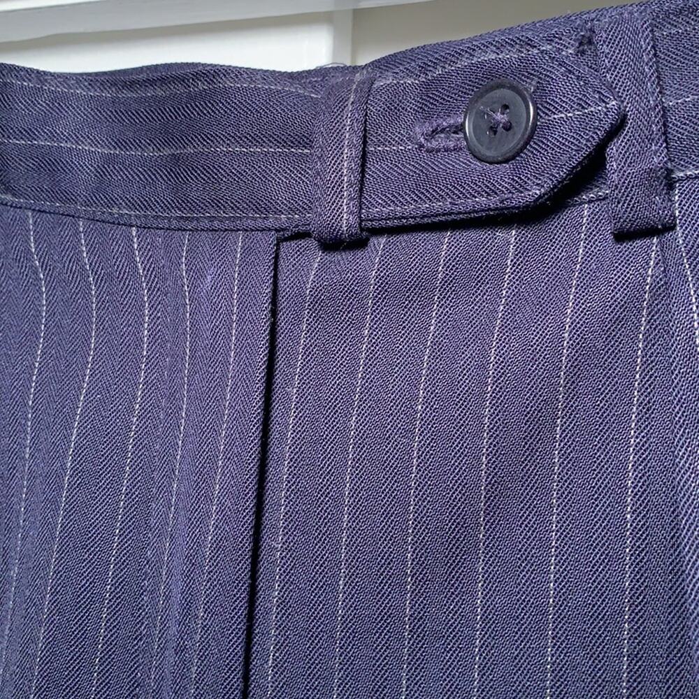 Lauren‎ Ralph Lauren worsted wool navy pinstripe pants - Picture 2 of 11